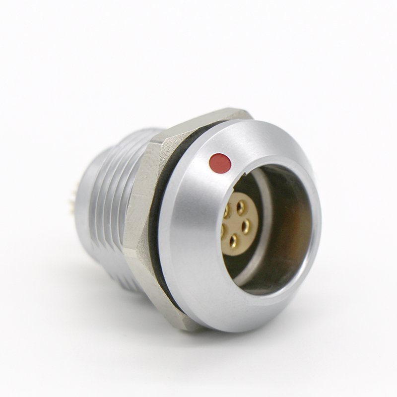 Factory Manufacture IP67 waterproof connectors K series fixed socket nut fixing push-pull connectors