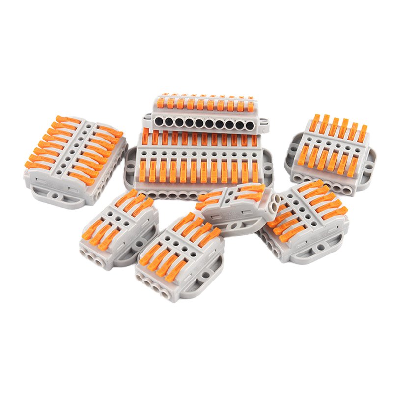 Customizable 2P Mini Quick Wire Connector 8/10/12 Position Universal Compact Wiring Push Lever Nut 2 3 4 5 6 8 10 12 Pin Wire