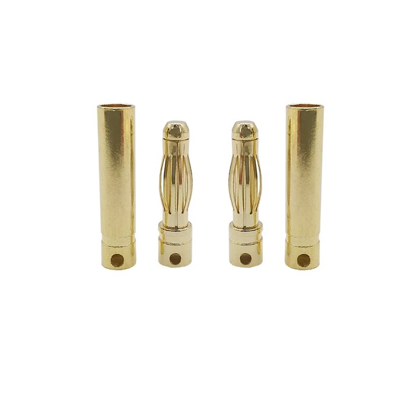 2mm 3mm 3.5mm 4mm Gold Plated Copper Banana Male Female Plug Bullet Connector for RC Battery Parts