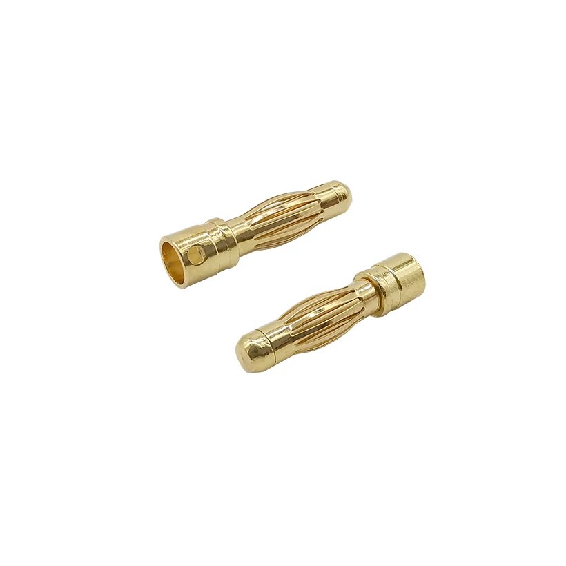 2mm 3mm 3.5mm 4mm Gold Plated Copper Banana Male Female Plug Bullet Connector for RC Battery Parts