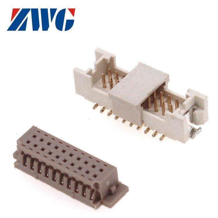 ZWG 1.25mm pitch DF13 Double row wafer connector SMT JST wire to board wire crimp terminal Factory supply 10-40Pin connector