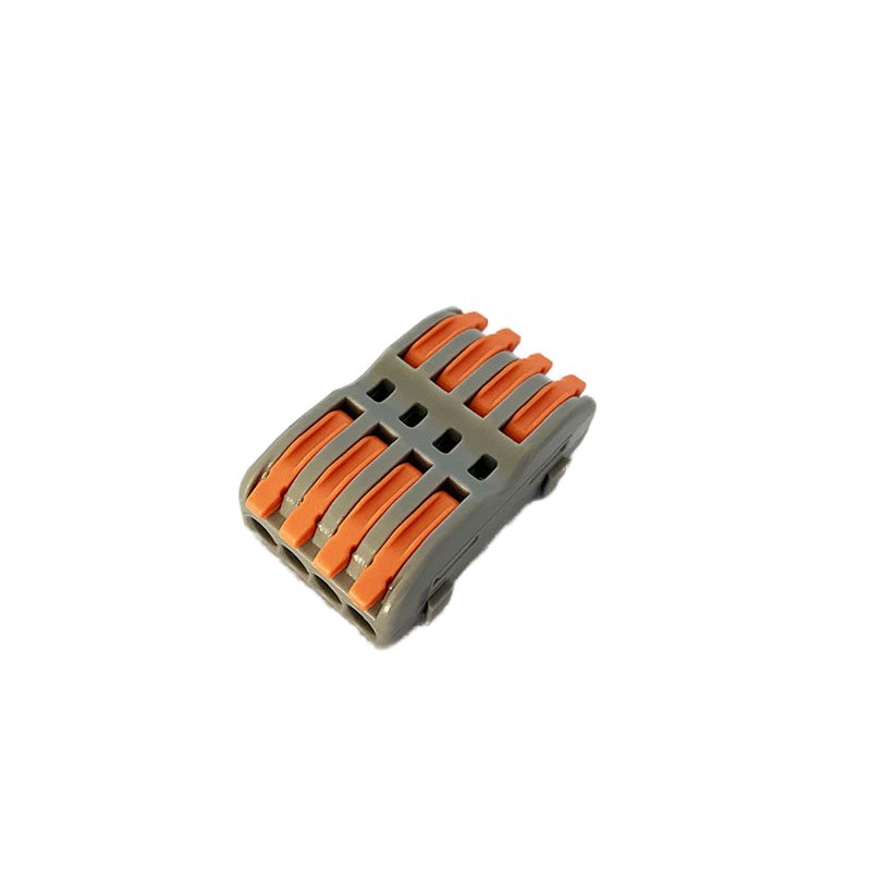Electrical Lever Wire Connectors Nuts Push-in Quick Conductor Combination Compact Splicing Connectors, 4 in 4 out