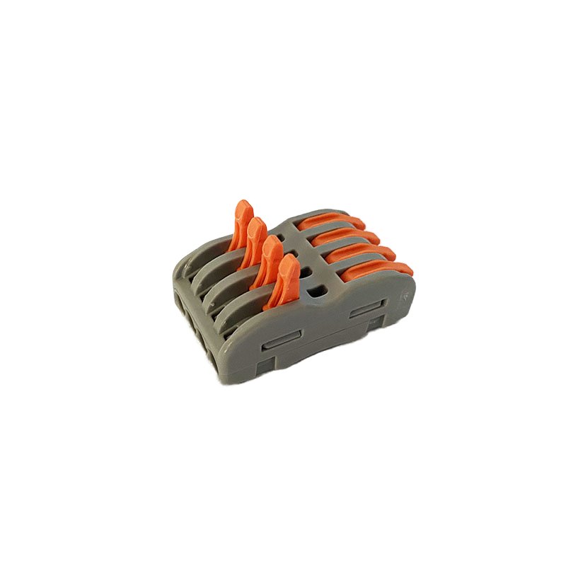 Electrical Lever Wire Connectors Nuts Push-in Quick Conductor Combination Compact Splicing Connectors, 4 in 4 out