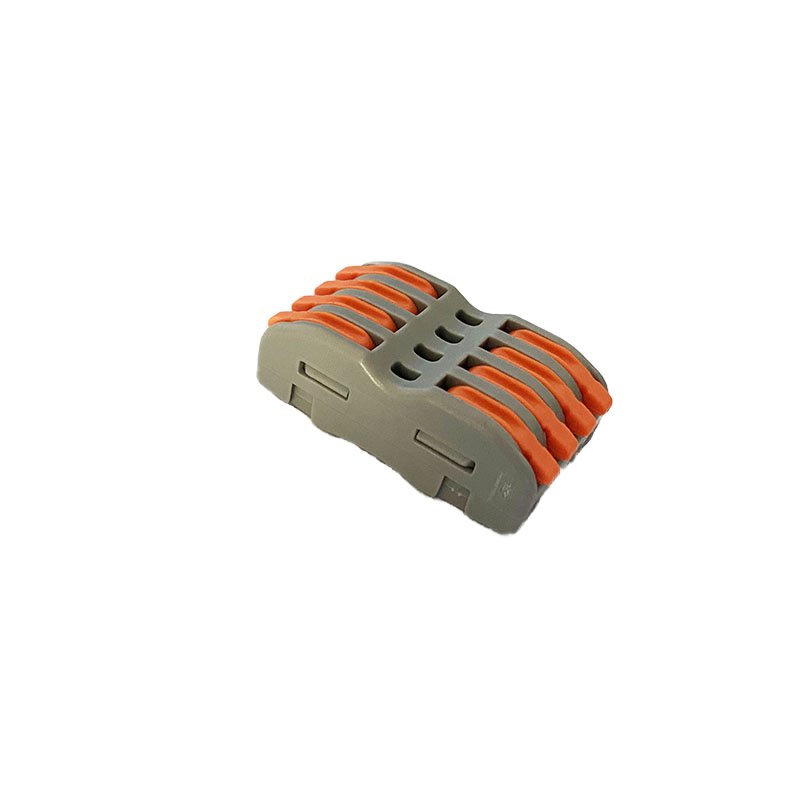 Electrical Lever Wire Connectors Nuts Push-in Quick Conductor Combination Compact Splicing Connectors, 4 in 4 out