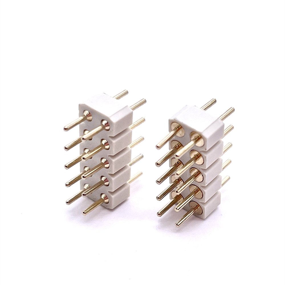 Soulin 2.54mm 10P dual row of pins Solid gold-plated pin light strip round pin connector Circular Needles