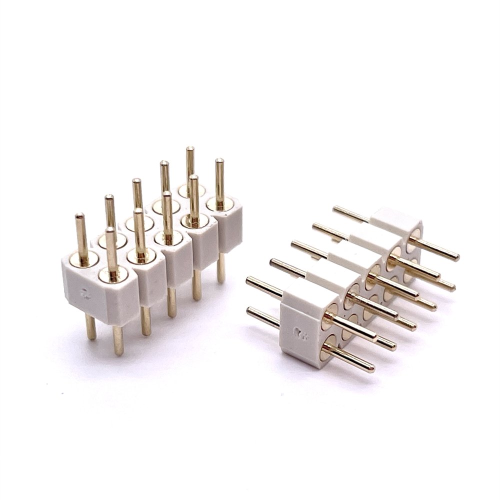 Soulin 2.54mm 10P dual row of pins Solid gold-plated pin light strip round pin connector Circular Needles