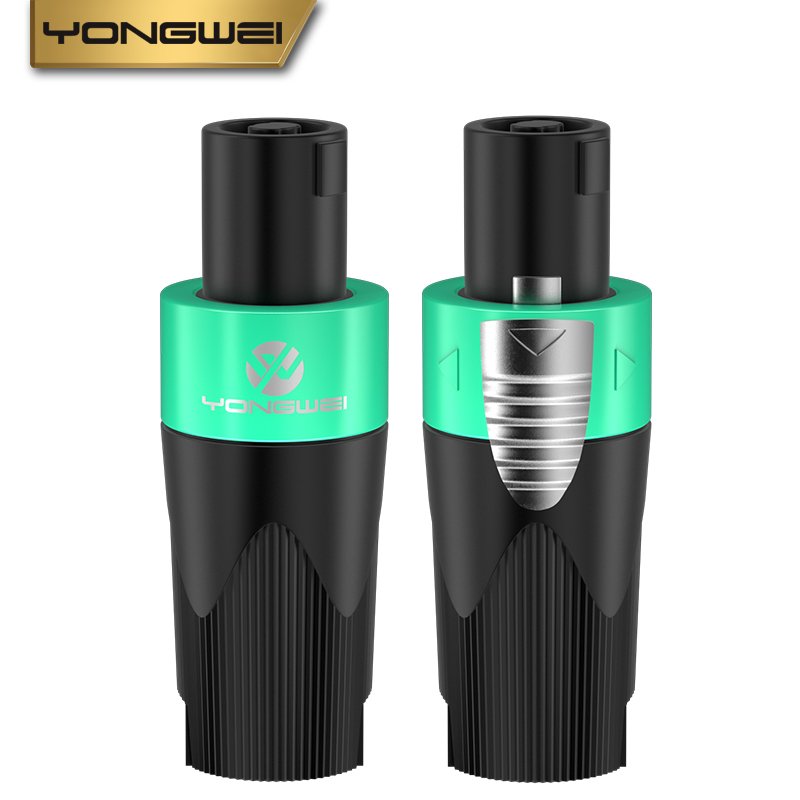 YONGWEI 4Pin NL4FC Speakon Connector XLR Audio, power amplifier Welded Male Plug Adapter Audio Accessories Ohmic joint