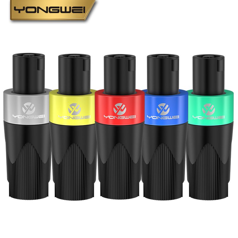 YONGWEI 4Pin NL4FC Speakon Connector XLR Audio, power amplifier Welded Male Plug Adapter Audio Accessories Ohmic joint
