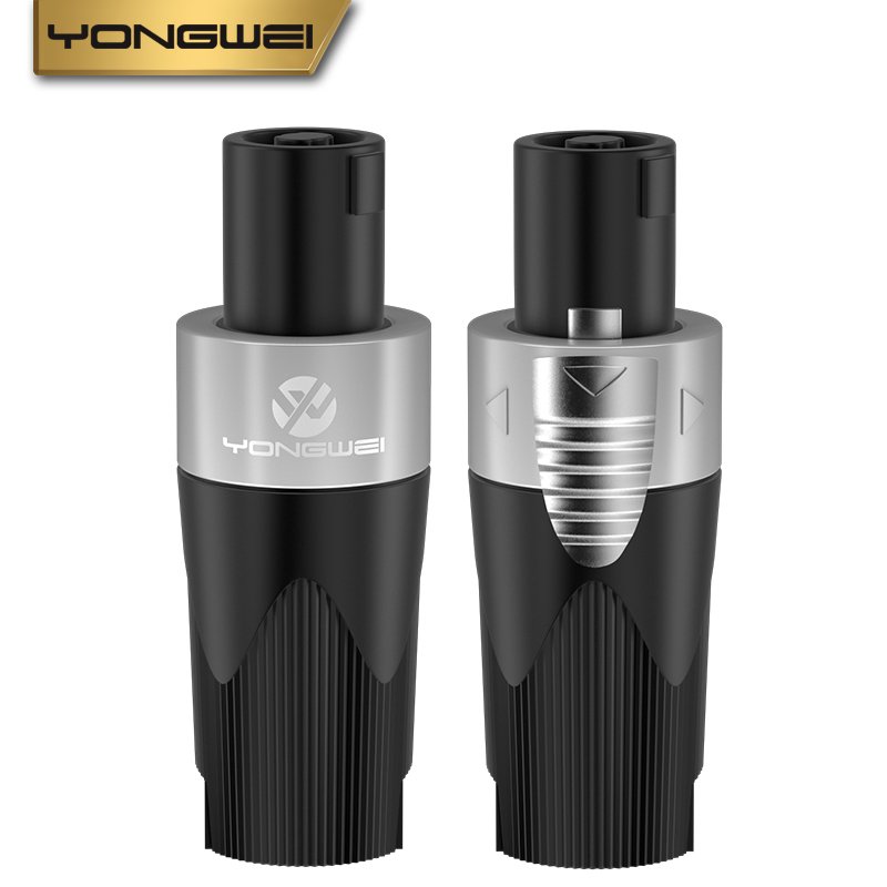 YONGWEI 4Pin NL4FC Speakon Connector XLR Audio, power amplifier Welded Male Plug Adapter Audio Accessories Ohmic joint