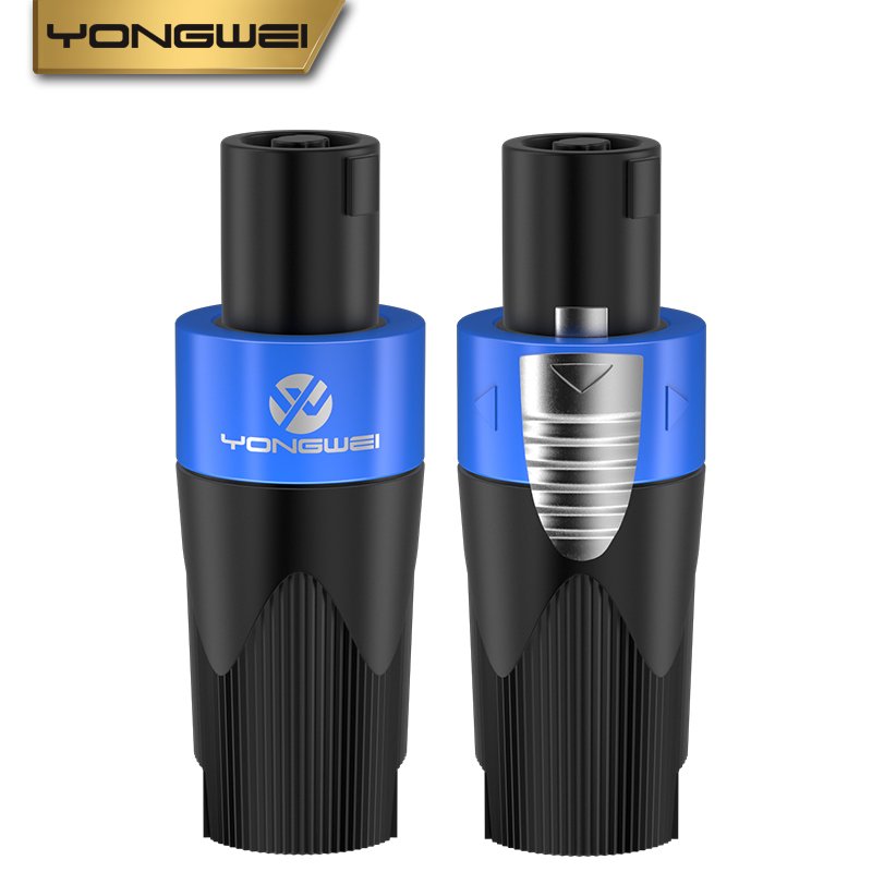 YONGWEI 4Pin NL4FC Speakon Connector XLR Audio, power amplifier Welded Male Plug Adapter Audio Accessories Ohmic joint