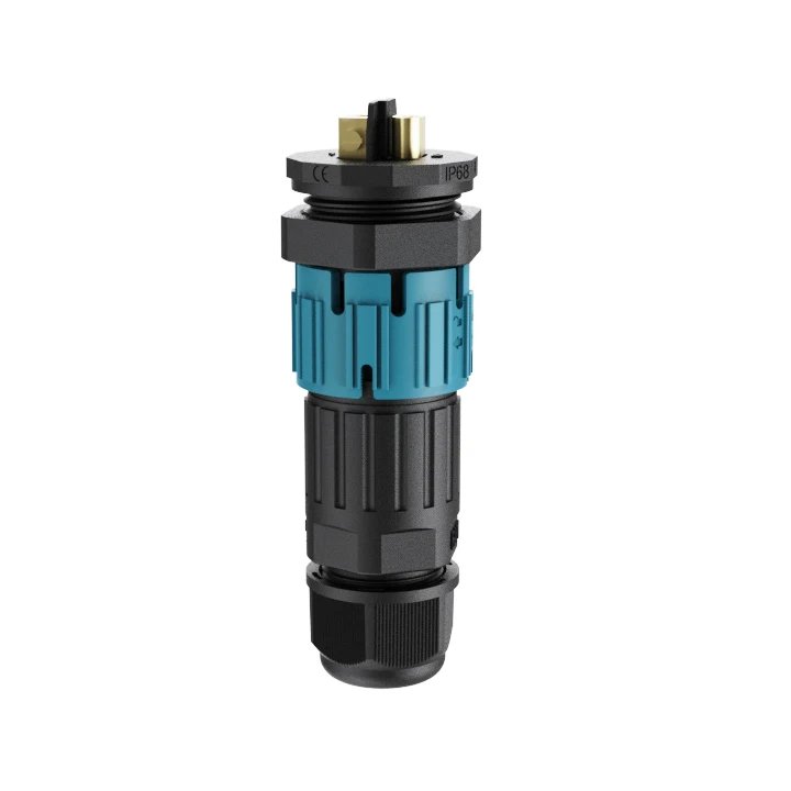IP68 M19 Self Locking Front Panel Mount Plugs and Sockets Power Signal Supply Waterproof Connectors EW-M19MP-XP