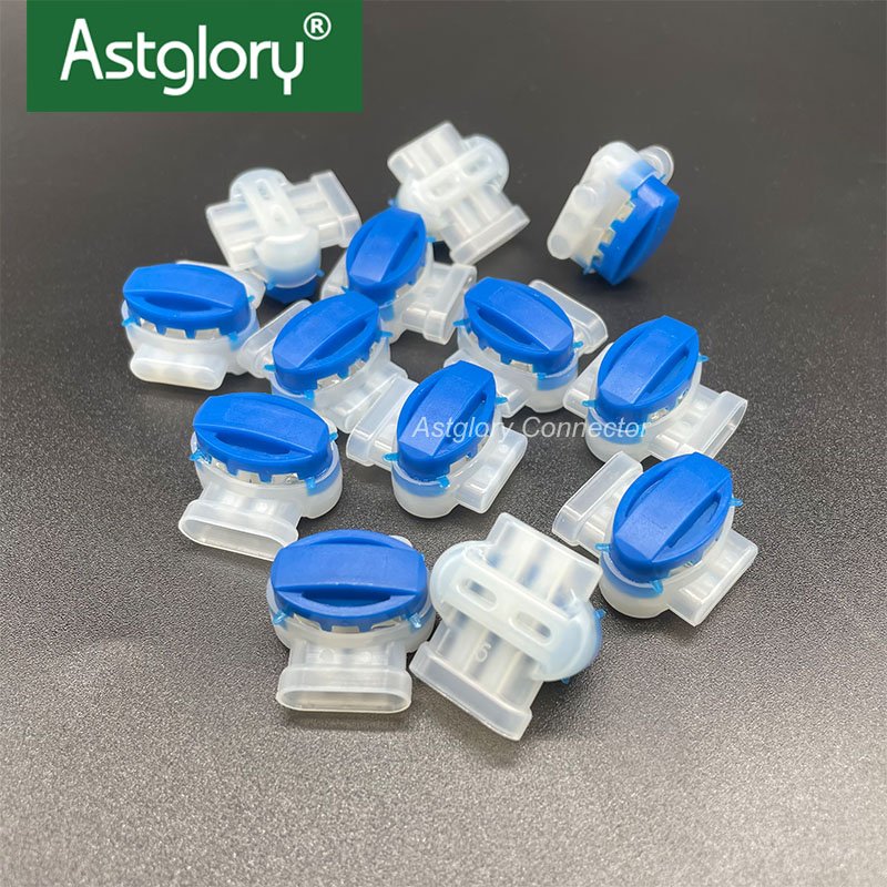 Blue 22-14 AWG 314 Connector Waterproof Gel Filled 3M 314 Self-stripping Splice Lawn Mower Connector