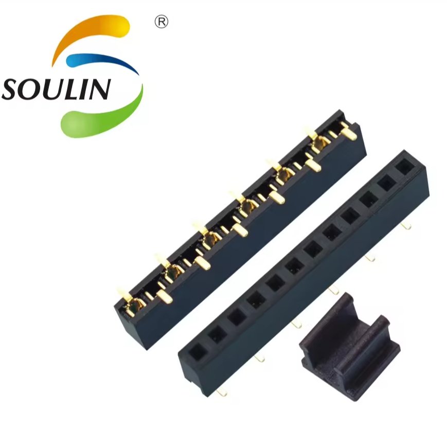 Soulin 2.54mm Pitch Single & Dual Row Gold Plated Pin Mismatch Chip SMT SMD Female Header Connector