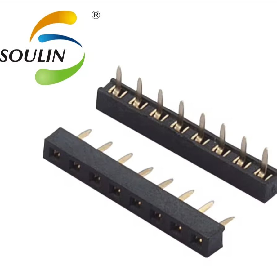 Soulin 2.54mm Pitch Single & Dual Row Gold Plated Pin Mismatch Chip SMT SMD Female Header Connector