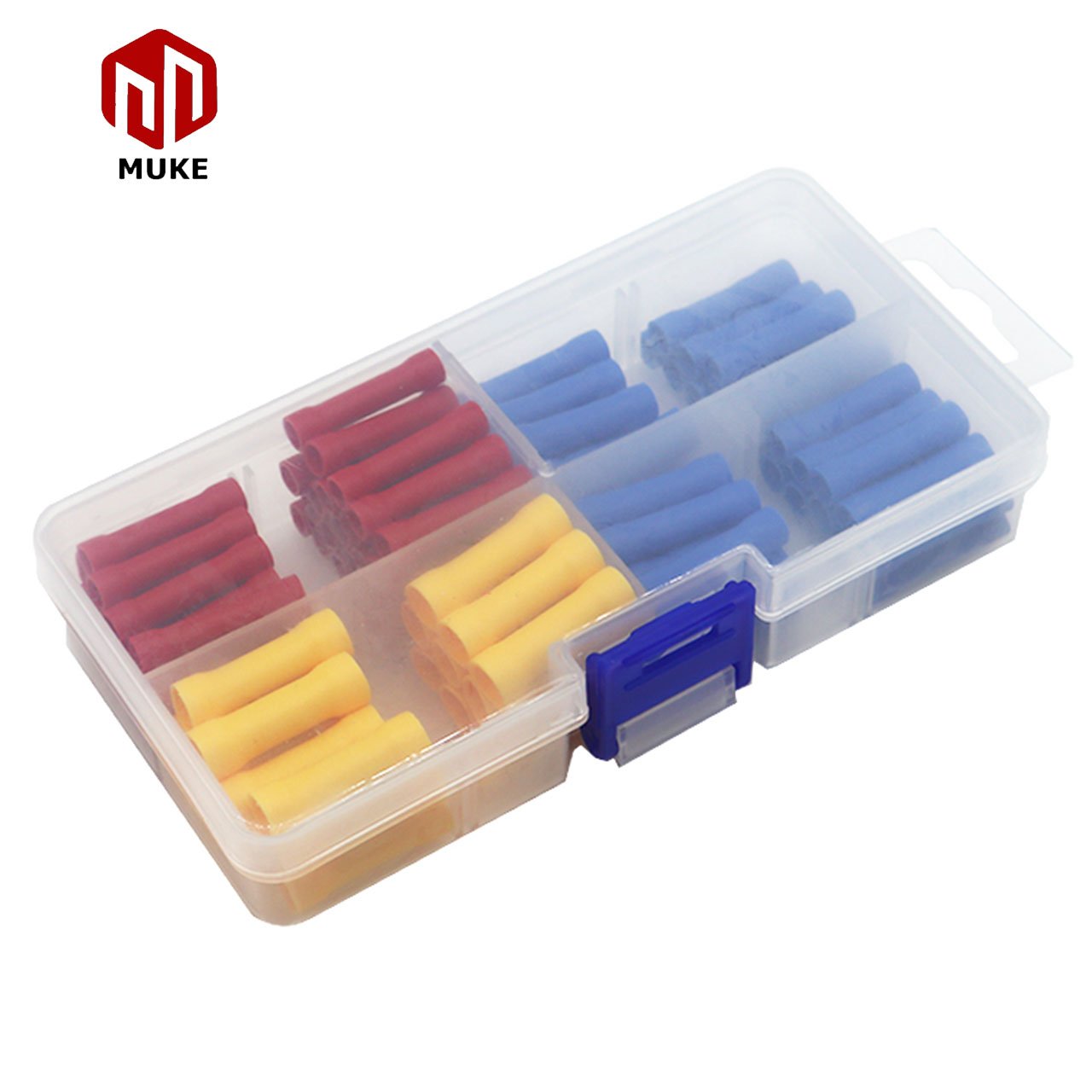 100pcs BV Insulated Wire Electrical Connectors - Butt/ring/spade/quick Disconnect - Crimp Terminals Connectors Assortment Kit