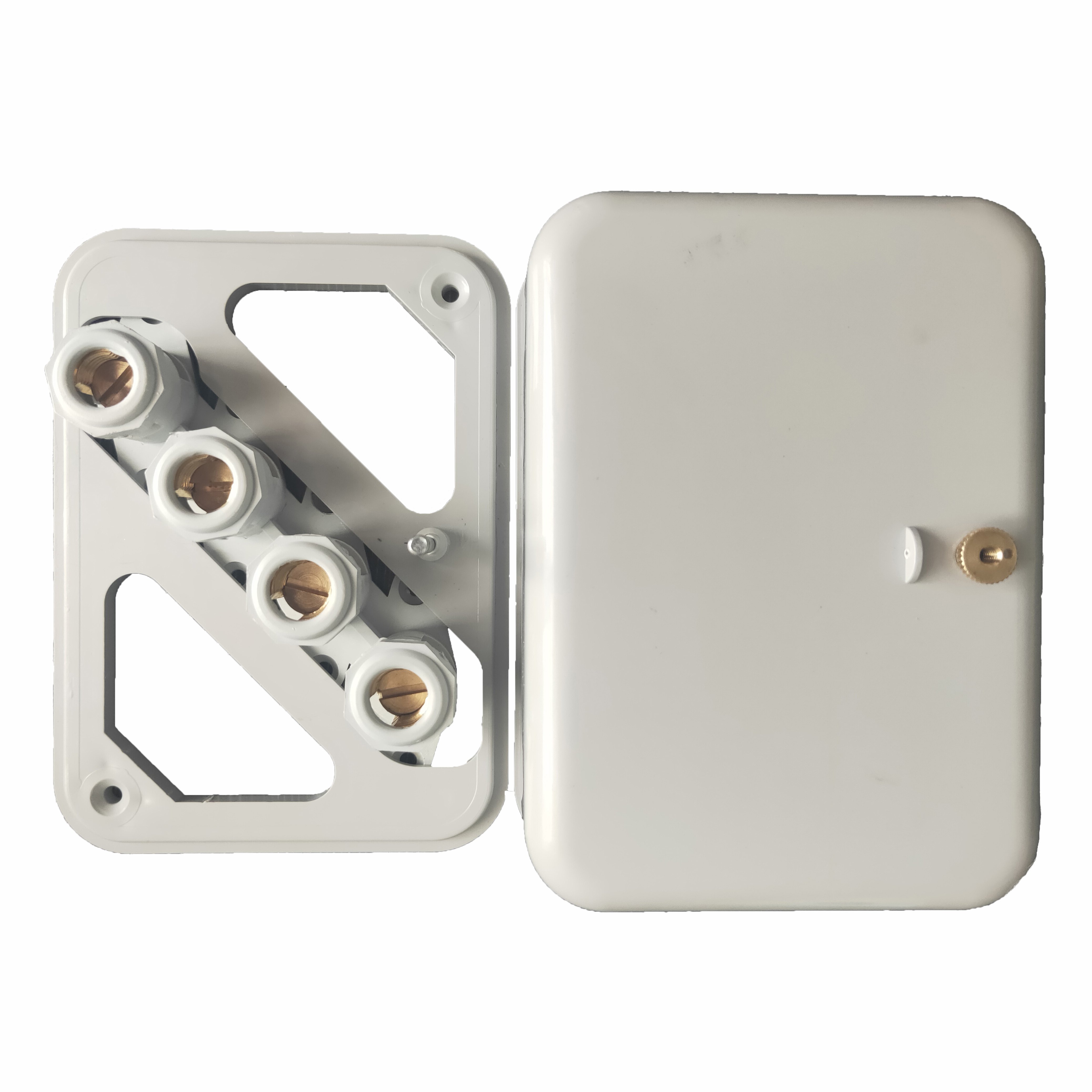 JUNW Copper wire terminal block box Electric connector 4*70 Gray junction box 100A