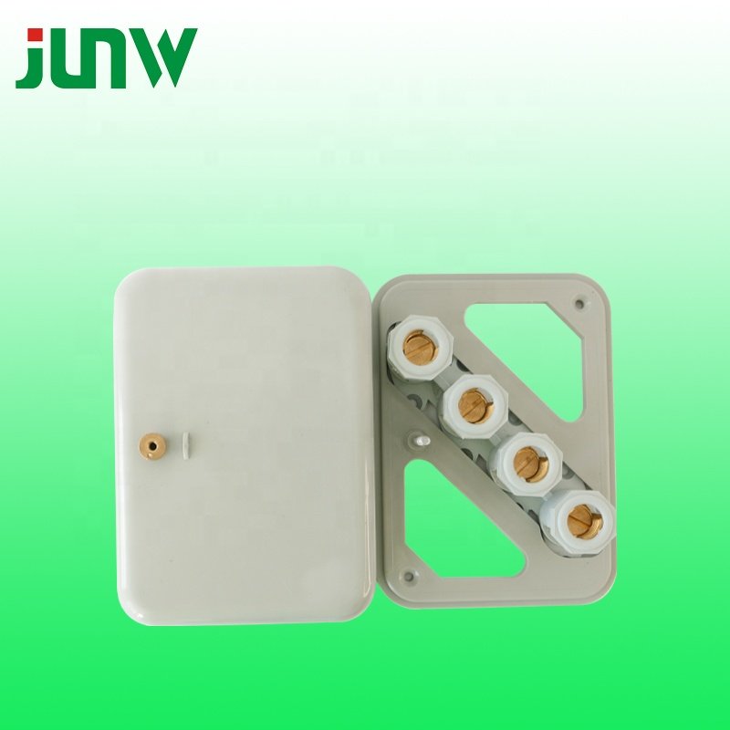 JUNW Copper wire terminal block box Electric connector 4*70 Gray junction box 100A