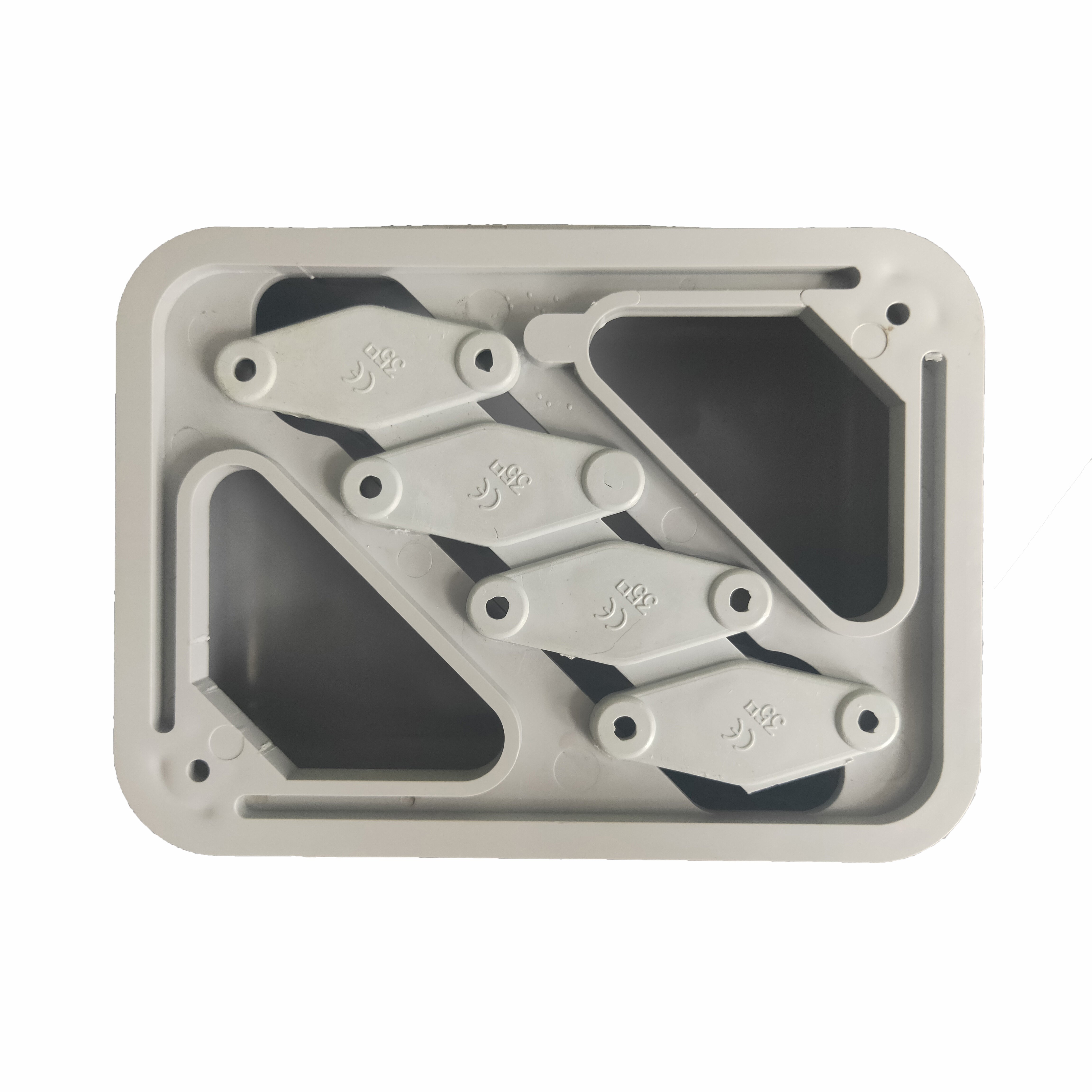 JUNW Copper wire terminal block box Electric connector 4*70 Gray junction box 100A