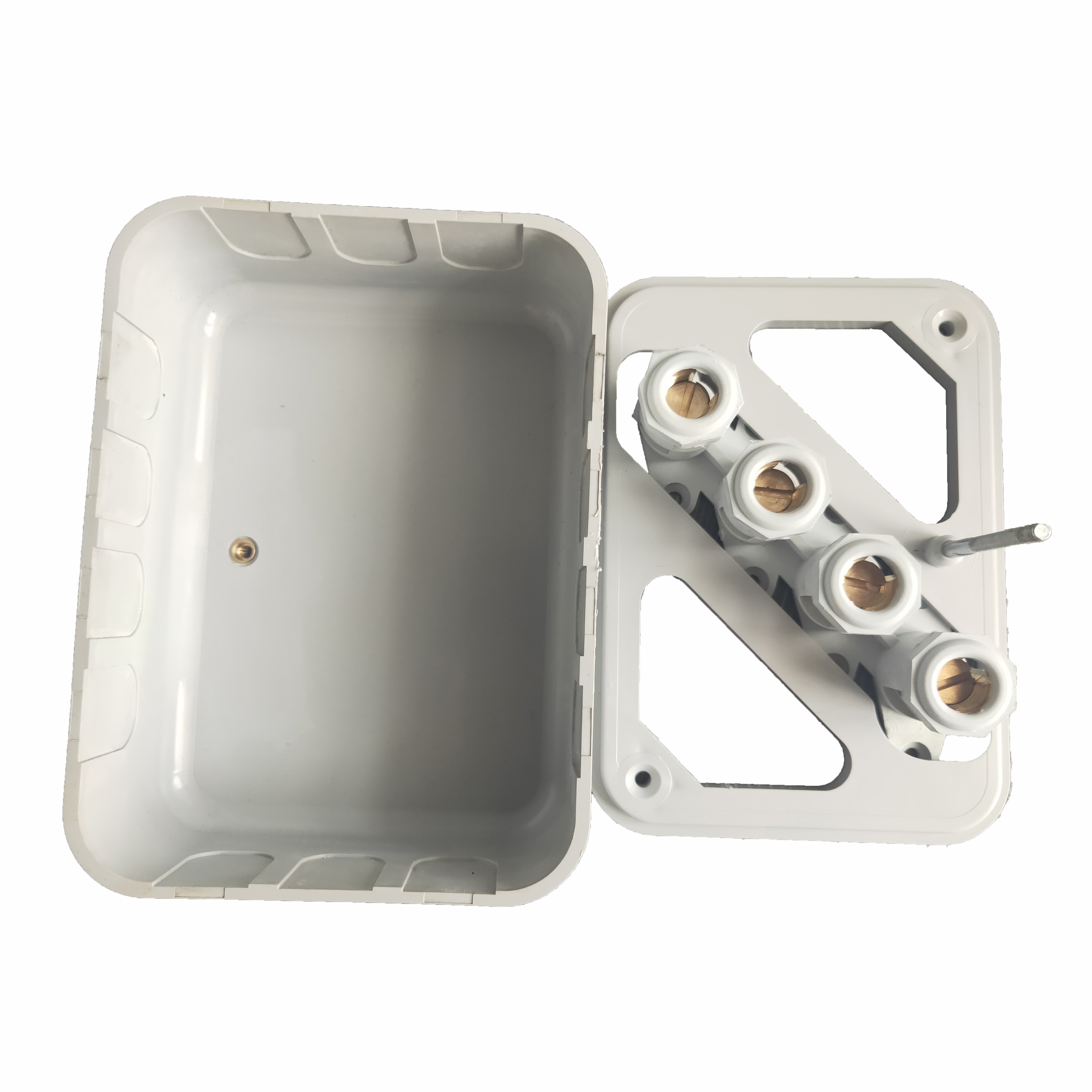 JUNW Copper wire terminal block box Electric connector 4*70 Gray junction box 100A