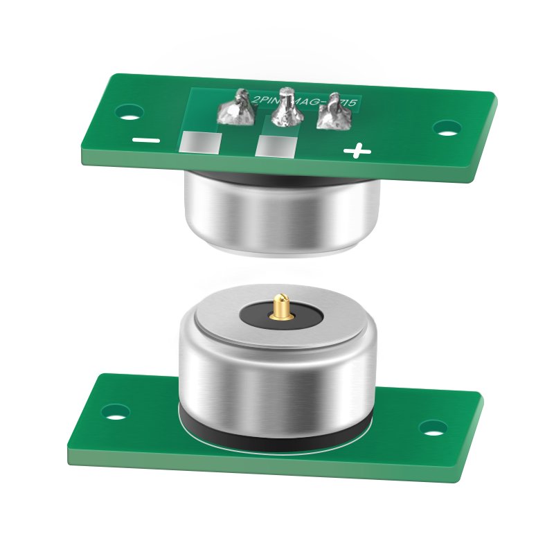 Circular 10mm Heavy Current 12V Male And Female Charging 5A Magnetic Connector PCB