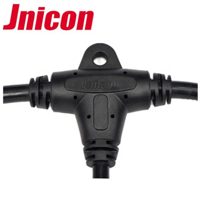 IP67 Electrical 3 Way 2Pin 3Pin 4Pin T Type Wiring Connector