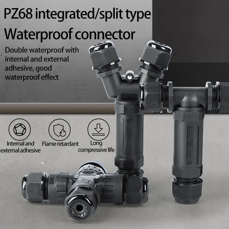 M16 M20 M25Cable and wire connectors, 2-pin and 3-pin IP68 waterproof connectors, screw terminal waterproof connectors