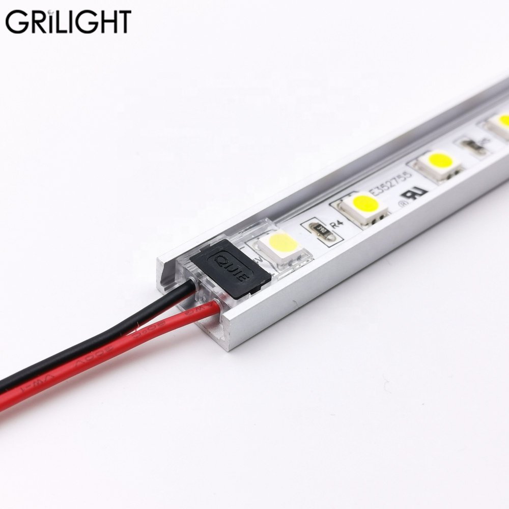2020 beetle clip solderless 8mm 10mm 2pin small narrow Aluminium profile led strip connector for Aluminium channel