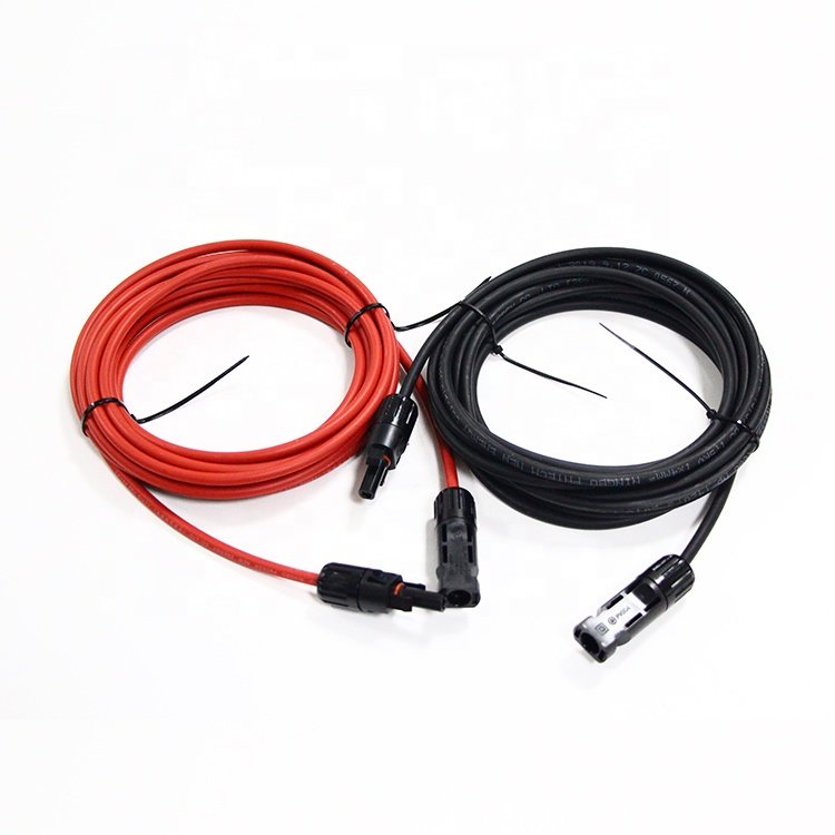 1500V 100ft 4mm 6mm Solar Cable Extension 10Awg 14 awg 16awg Solar Panel Extension Cable With MC Connector