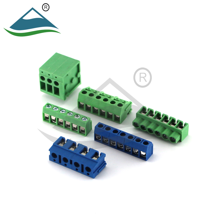 pcb screw terminal blocks electrical connectors 5.0mm pitch 250V 24A