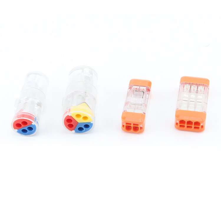 1 into 2 out Detachable Quick Connector Compact Conductor Terminal Block Universal Butt Type Wire Cable Connector