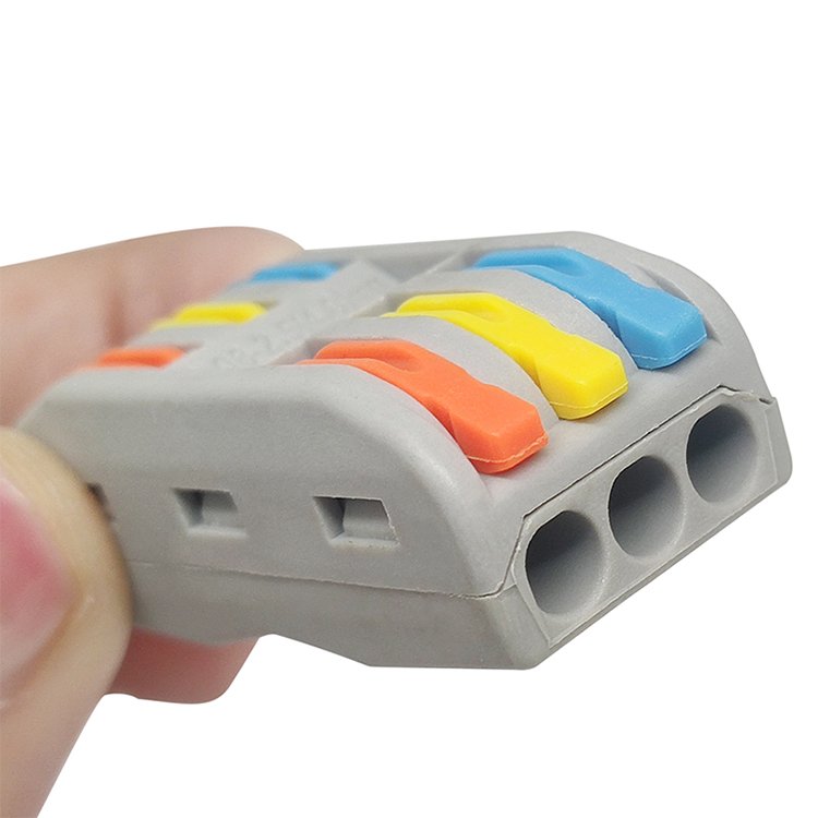 Cross border special wire connection quick terminal Three in and three out Double head AP-2-3 color button wire connector