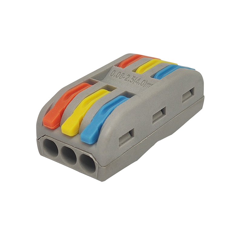 Cross border special wire connection quick terminal Three in and three out Double head AP-2-3 color button wire connector