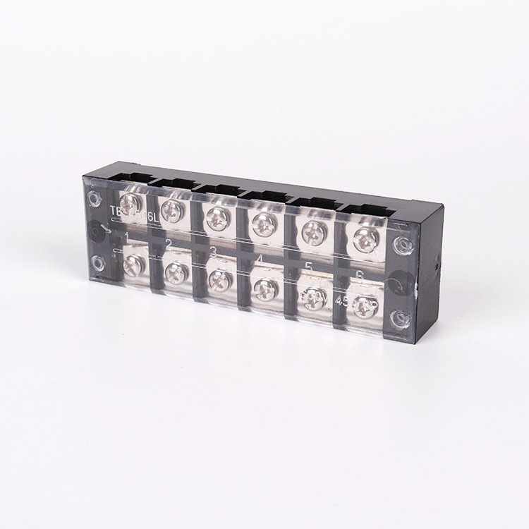 600V 25A Dual Row 6 Positions Screw Terminal Electric Barrier Strip Block Wire Cord Connector