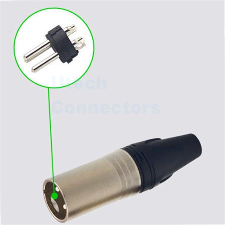 high quality silver color conector xlr 3 pin dmx hembra 3pin xlr macho 3p connector 3 pin male plug female connector