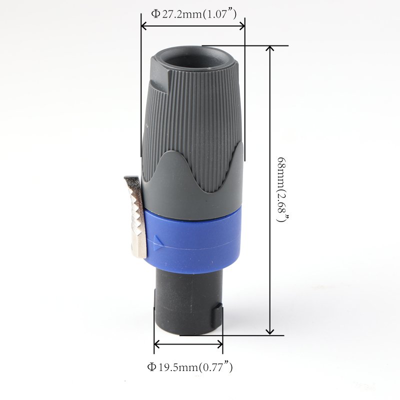 Professional Audio Speaker Connector Brigtht Color NL4 4 Pole Blue Speakon Plug Male Connector