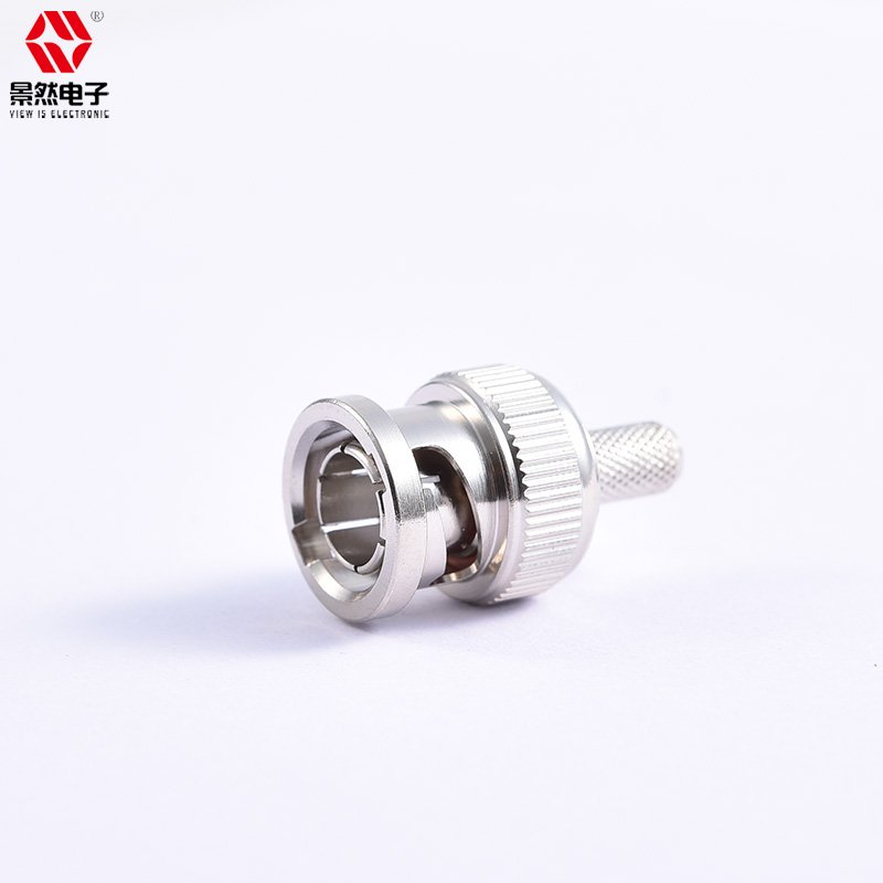 sell full brass Video monitoring BNC connector crimp syv75-3 cable 2ghz 75Ohm straight male BNC Audio and video connector
