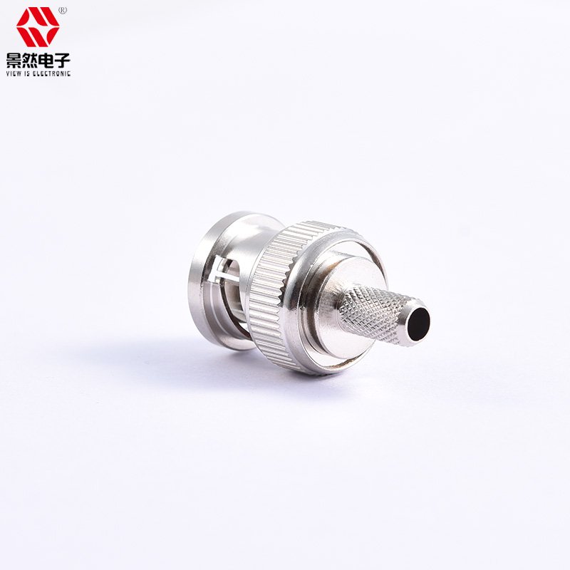 sell full brass Video monitoring BNC connector crimp syv75-3 cable 2ghz 75Ohm straight male BNC Audio and video connector