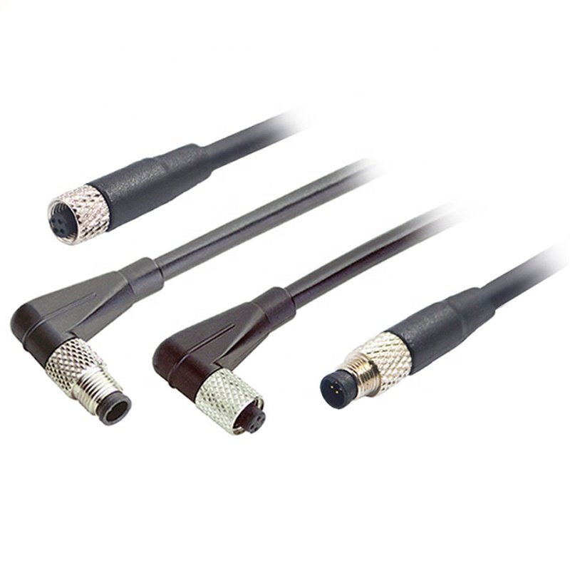 Ip67 Waterproof 4 Pin Male Female Socket M5 M8 M12 front panel mount plug waterproof connectors