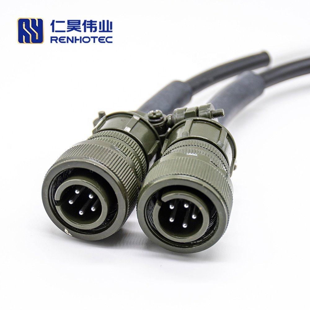 5 Pin 14S MS3106A 14S-5P Pin and Jack Connector Male to Male Cable