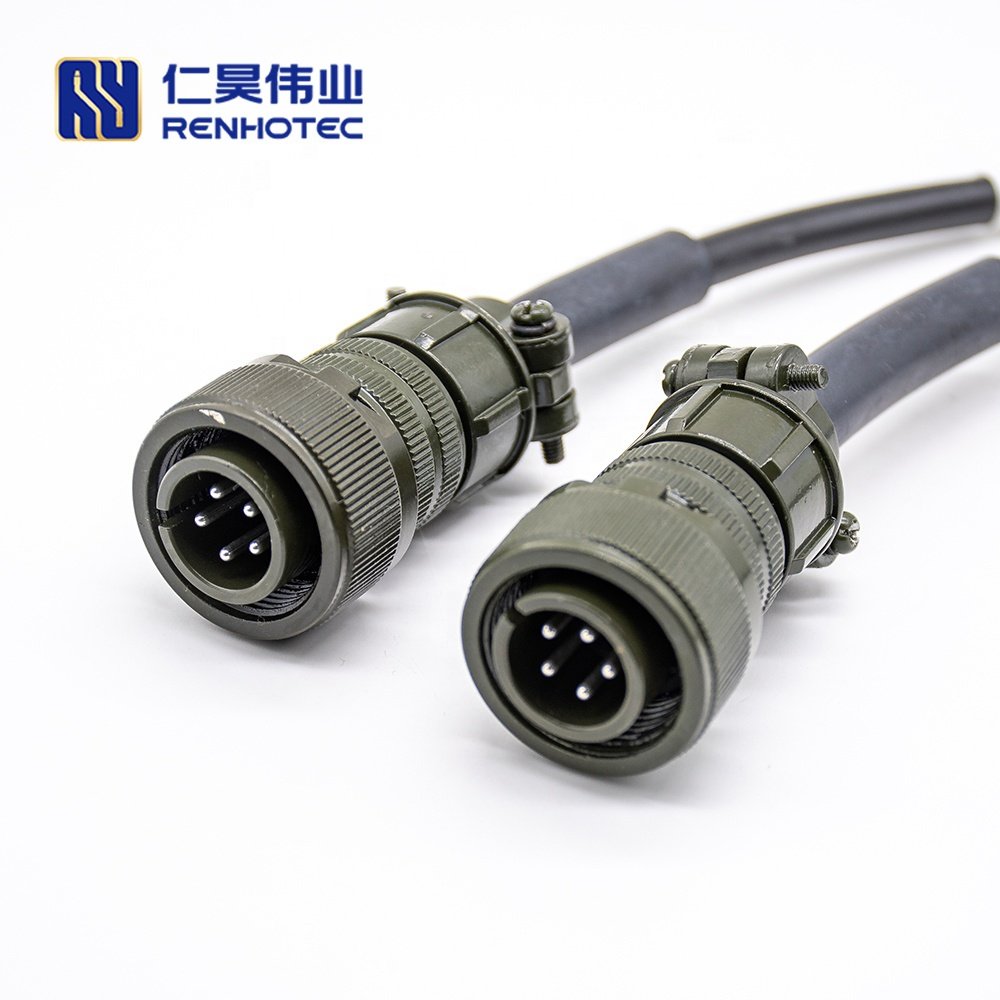 5 Pin 14S MS3106A 14S-5P Pin and Jack Connector Male to Male Cable