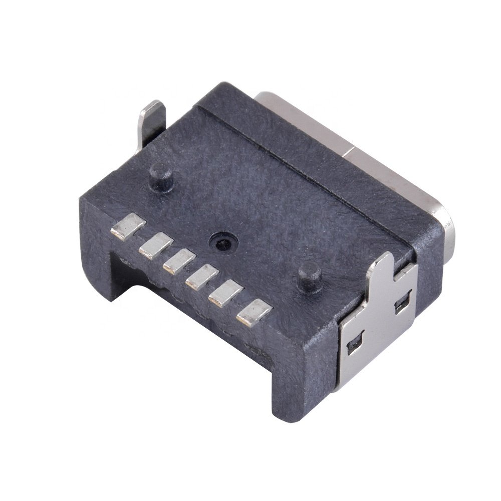 Manufacturer Submersible Grade Waterproofing ip68 USB TYPE C 6P SMD Female Connector Waterproof