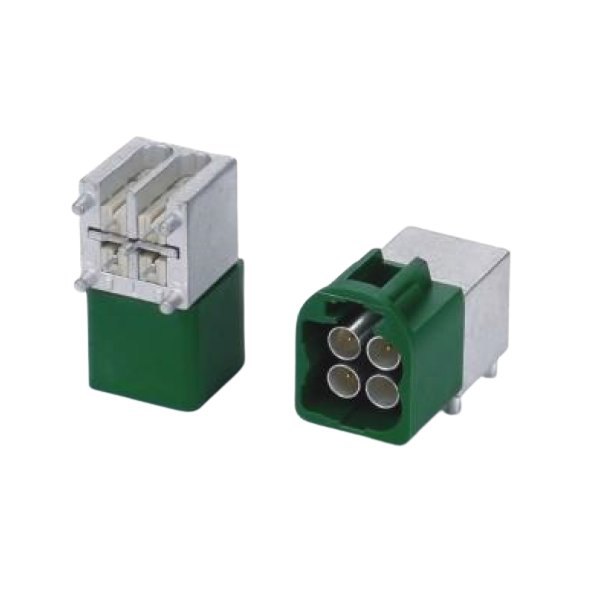 Automotive Male Female HFM Fakra-Mini 4P Quad Code A Right Angle Mini Fakra Connector for PCB SMD