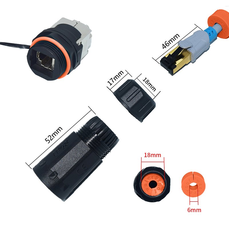 Best Quality Waterproof RJ45 Connector | IP68 CAT6 | Lan Ethernet Webcam CCTV POE | Whole Sale Price | No tool need