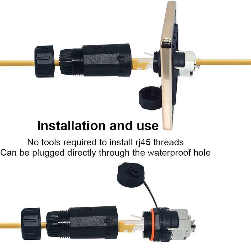 Best Quality Waterproof RJ45 Connector | IP68 CAT6 | Lan Ethernet Webcam CCTV POE | Whole Sale Price | No tool need
