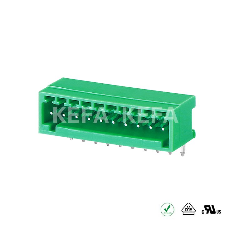 KF2EDGR-2.5-2.54 2.54mm Pitch Plug-in Pluggable Connector Spring Terminal Block With Screw Holes
