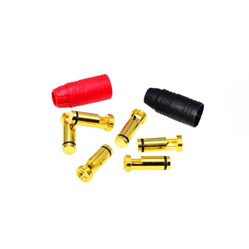 Original Amass AS150 Male Female 7mm Antispark 200A Connector Gold-Plating 7.0mm AS150 Anti Spark Bullet Terminal Plug Connector