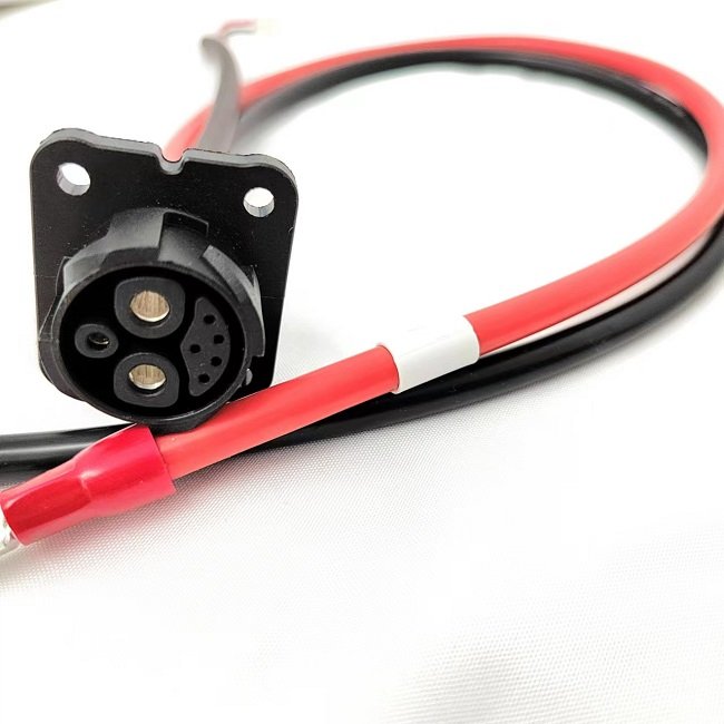 Customized cable M25 self-locking 2+6 flange aviation plug 2+6P socket power signal mixed waterproof connector harness
