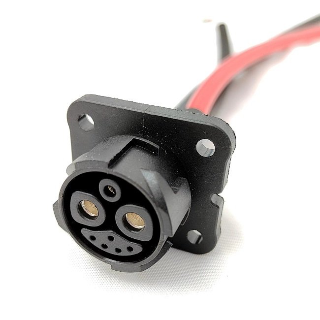 Customized cable M25 self-locking 2+6 flange aviation plug 2+6P socket power signal mixed waterproof connector harness