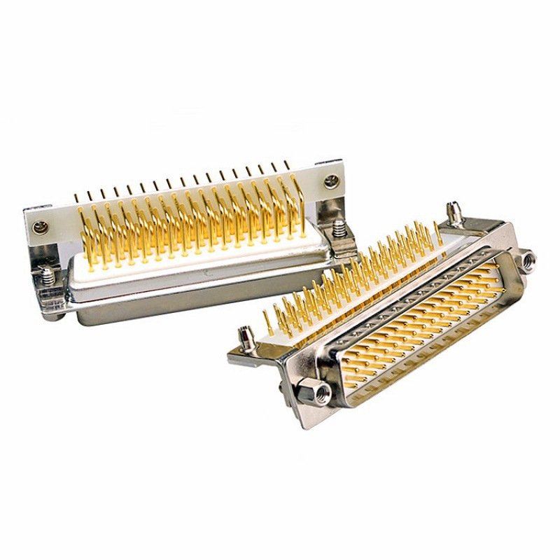 DSUB 50pin PCB board copper pin gold plated right angel welding male female DR50p connectors