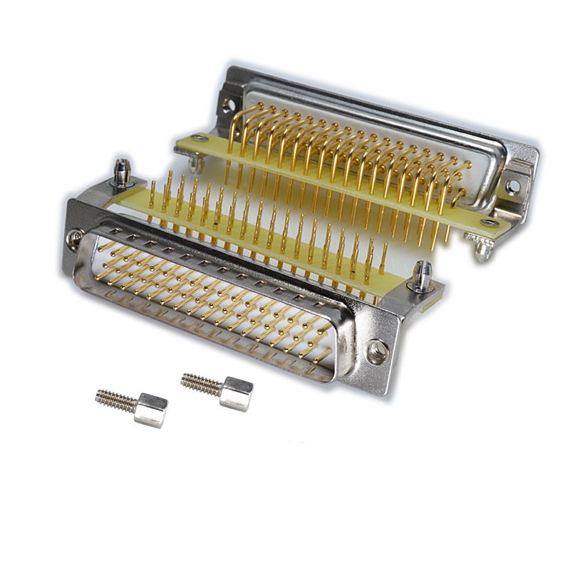 DSUB 50pin PCB board copper pin gold plated right angel welding male female DR50p connectors